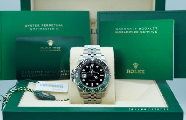 Rolex 126720VTNR GMT MASTER 2 LEFTY BLACK GREEN SPRITE JUBILEE BAND 2023 FULL SET - Image 2