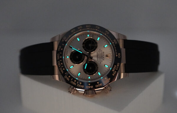 Rolex 116515LN DAYTONA 18K ROSE GOLD SUNDUST DIAL OYSTERFLEX BAND 2021 FULL SET - Image 11