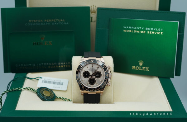 Rolex 116515LN DAYTONA 18K ROSE GOLD SUNDUST DIAL OYSTERFLEX BAND 2021 FULL SET - Image 2