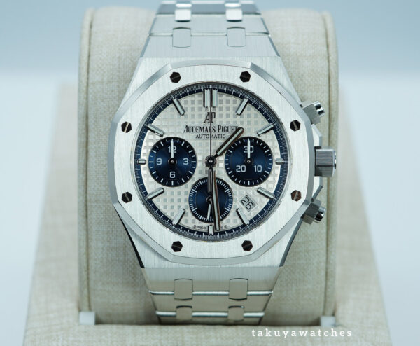 Audemars PIGUET ROYAL OAK CHRONOGRAPH 26315ST BLUE SILVER DIAL 38MM FULL SET