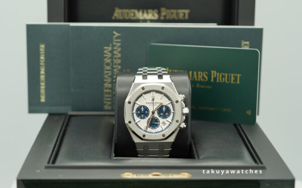 Audemars PIGUET ROYAL OAK CHRONOGRAPH 26315ST BLUE SILVER DIAL 38MM FULL SET - Image 2