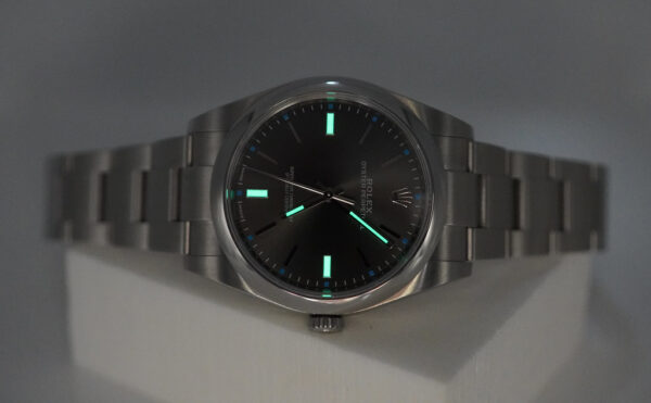 Rolex 114300 OYSTER PERPETUAL NO DATE DARK RHODIUM DIAL 39MM 2020 FULL SET - Image 11