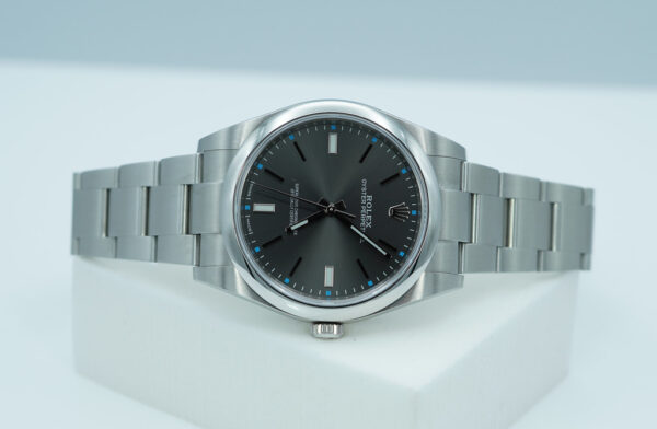 Rolex 114300 OYSTER PERPETUAL NO DATE DARK RHODIUM DIAL 39MM 2020 FULL SET - Image 9