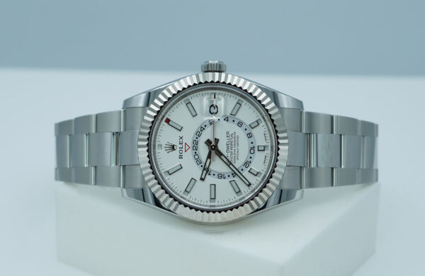 Rolex 326934 SKY-DWELLER WHITE DIAL OYSTER BAND 2020 WARRANTY COMPLETE SET - Image 8