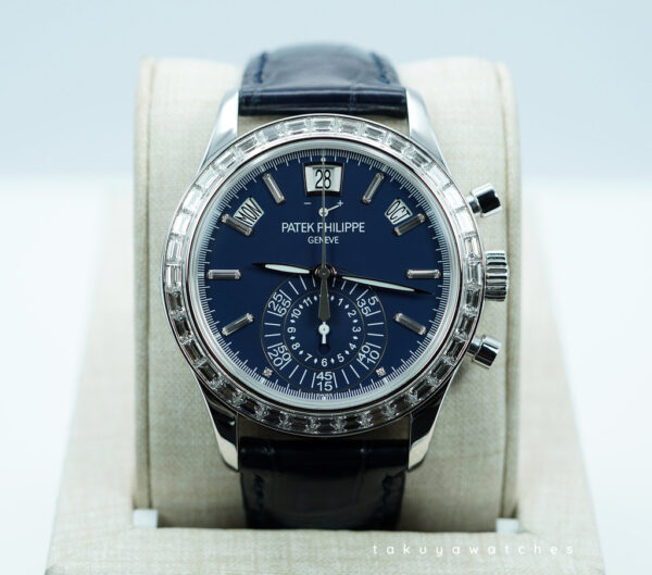 Patek PHILIPPE 5961P PLATINUM ANNUAL CALENDAR CHRONOGRAPH BAGUETTE DIAMOND 2023 FULL SET