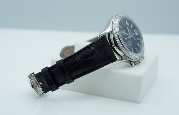Patek PHILIPPE 5961P PLATINUM ANNUAL CALENDAR CHRONOGRAPH BAGUETTE DIAMOND 2023 FULL SET - Image 5