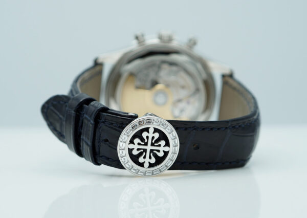 Patek PHILIPPE 5961P PLATINUM ANNUAL CALENDAR CHRONOGRAPH BAGUETTE DIAMOND 2023 FULL SET - Image 7
