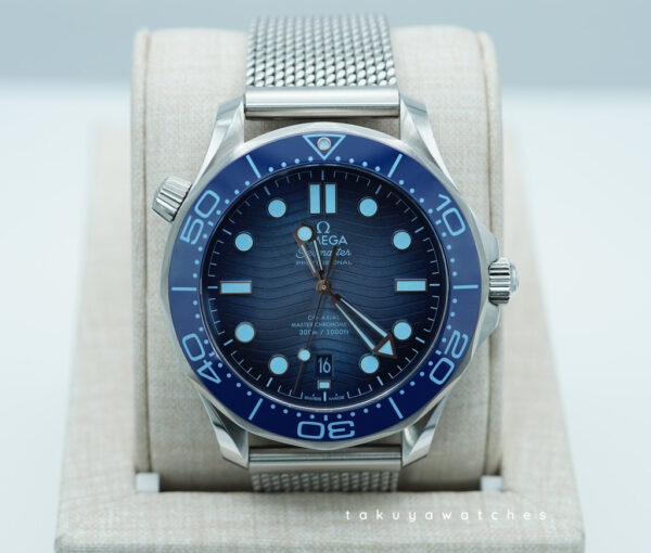 Omega SEAMASTER DIVER 300M SUMMER BLUE MESH BRACELET EXTRA STRAPS 2023 FULL SET