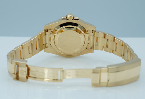 Rolex 116618LB SUBMARINER 18K YELLOW GOLD SMURF FLAT BLUE DIAL 2010 FULL SET - Image 8