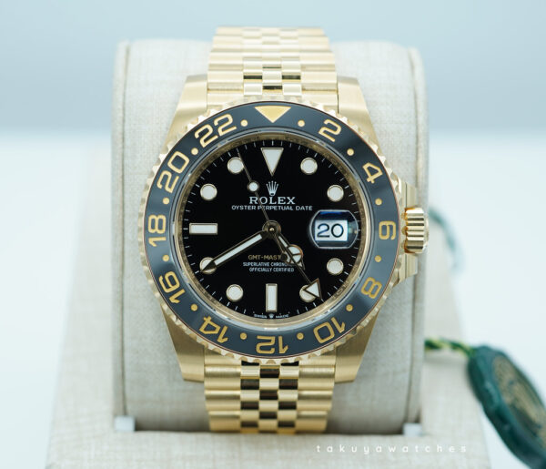 BRAND NEW Rolex 126718GRNR GMT MASTER 2 YELLOW GOLD GREY BLACK BEZEL JUBILEE BAND 2024 FULL SET