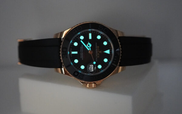 Rolex 268655 YACHTMASTER 18K EVEROSE GOLD OYSTERFLEX 37MM 2020 FULL SET - Image 11