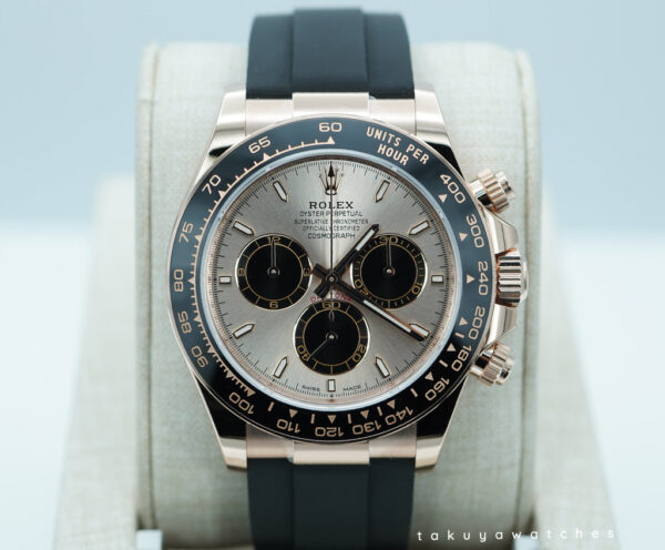 BRAND NEW Rolex 126515LN DAYTONA 18K RG OYSTERFLEX SUNDUST DIAL 2024 FULL SET