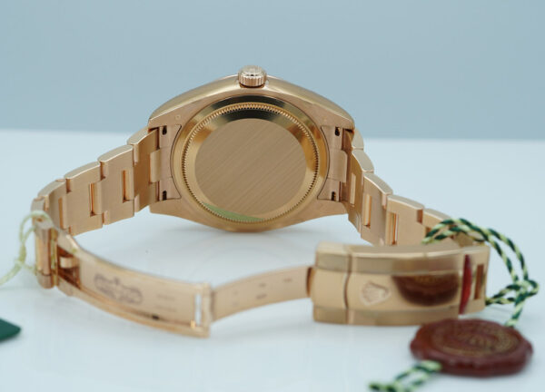 Rolex 326935 SKY-DWELLER 18K ROSE GOLD SUNDUST ROMAN DIAL 2016 FULL SET - Image 8