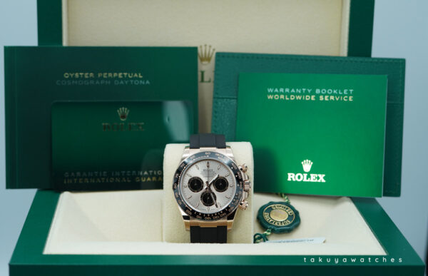 BRAND NEW Rolex 126515LN DAYTONA 18K RG OYSTERFLEX SUNDUST DIAL 2024 FULL SET - Image 2