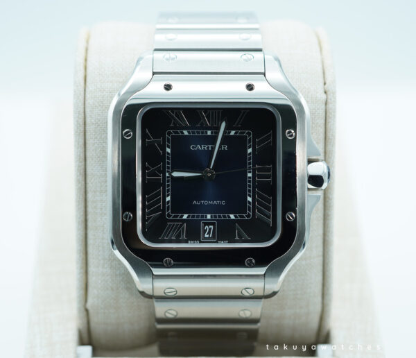 Cartier SANTOS DE CARTIER LARGE MODEL AUTOMATIC BLUE DIAL WSSA0030 FULL SET