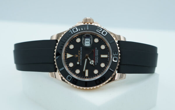 Rolex 126655 YACHTMASTER EVEROSE GOLD OYSTERFLEX 40MM 2022 WARRANTY FULL SET - Image 10
