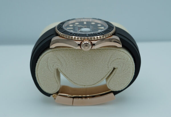 Rolex 126655 YACHTMASTER EVEROSE GOLD OYSTERFLEX 40MM 2022 WARRANTY FULL SET - Image 3