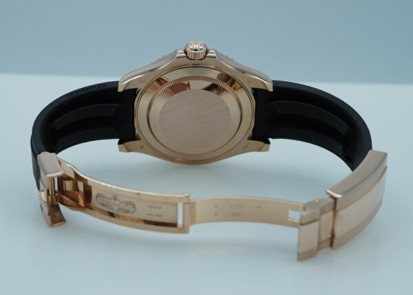 Rolex 126655 YACHTMASTER EVEROSE GOLD OYSTERFLEX 40MM 2022 WARRANTY FULL SET - Image 8