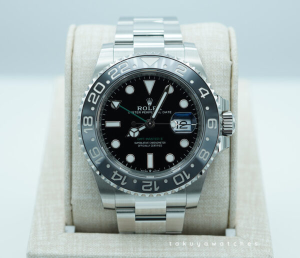 Rolex 126710GRNR GMT MASTER II BLACK GREY BEZEL OYSTER BAND 2024 FULL SET