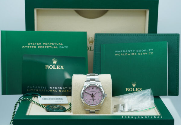 Rolex 277200 OYSTER PERPETUAL 31MM CANDY PINK DIAL 2022 WARRANTY FULL SET - Image 2
