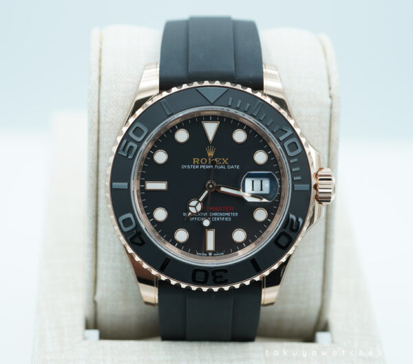 Rolex 126655 YACHTMASTER EVEROSE GOLD OYSTERFLEX 40MM 2024 WARRANTY FULL SET