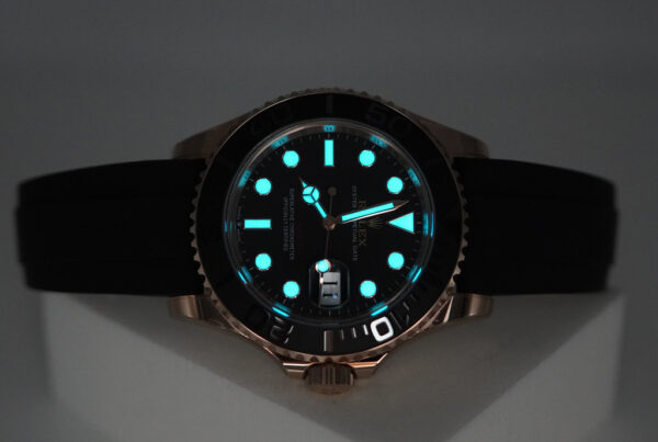 Rolex 126655 YACHTMASTER EVEROSE GOLD OYSTERFLEX 40MM 2024 WARRANTY FULL SET - Image 11