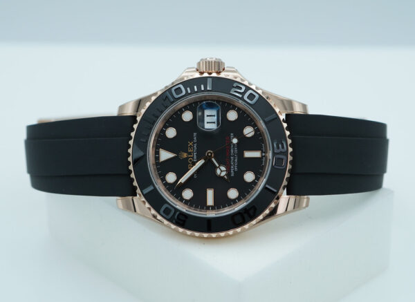 Rolex 126655 YACHTMASTER EVEROSE GOLD OYSTERFLEX 40MM 2024 WARRANTY FULL SET - Image 10