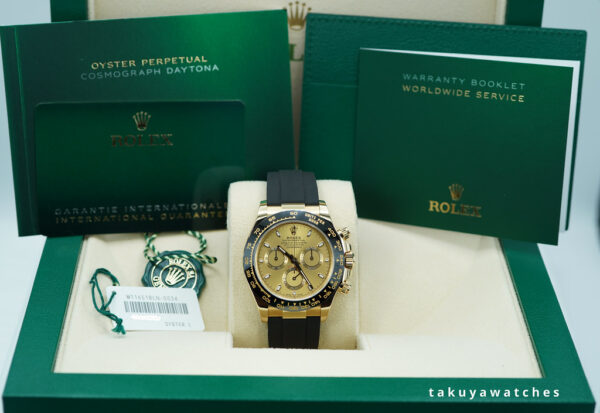 Rolex 116518LN DAYTONA 18K YELLOW GOLD OYSTERFLEX CHAMPAGNE DIAL 2023 FULL SET - Image 2