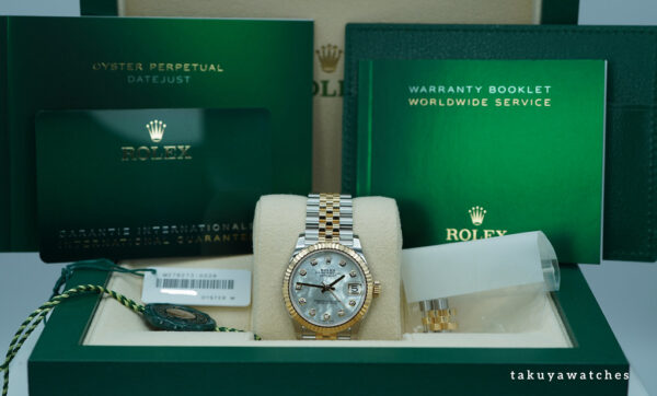 Rolex 278273 DATEJUST 31 TWO TONE MOTHER OF PEARL DIAMOND DIAL JUBILEE BAND 2023 FULL SET - Image 2