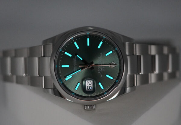 Rolex 126200 DATEJUST 36 MINT GREEN DIAL OYSTER BAND 2023 WARRANTY FULL SET - Image 11