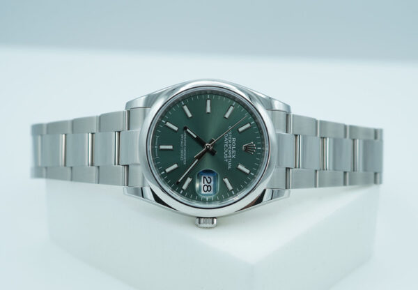 Rolex 126200 DATEJUST 36 MINT GREEN DIAL OYSTER BAND 2023 WARRANTY FULL SET - Image 9