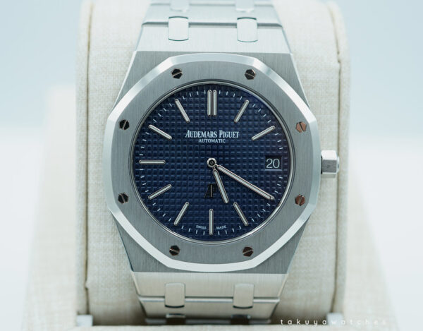 Audemars PIGUET ROYAL OAK JUMBO ULTRA THIN 15202ST BLUE DIAL SERVICED FULL SET