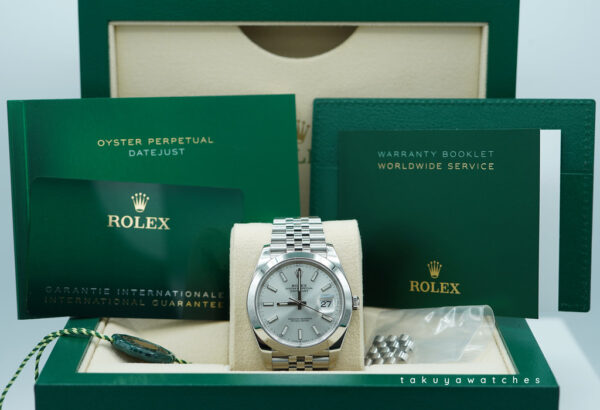 Rolex 126300 DATEJUST 41 SILVER DIAL JUBILEE BAND 2023 WARRANTY FULL SET - Image 2