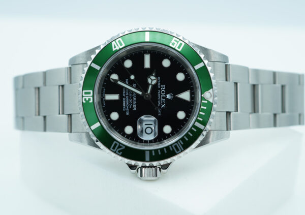 Rolex 16610LV GREEN SUBMARINER KERMIT 50th ANNIVERSARY D SERIAL FULL SET - Image 8