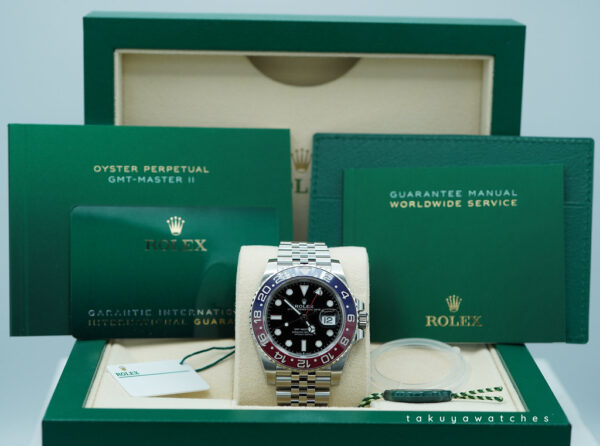 BRAND NEW Rolex 126710BLRO PEPSI GMT MASTER II RED BLUE JUBILEE BAND 2024 FULL SET - Image 2