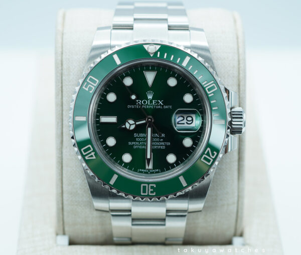 Rolex 116610LV SUBMARINER HULK GREEN DIAL GREEN BEZEL 2015 FULL SET