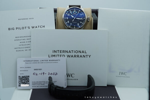 IWC BIG PILOT's WATCH STAINLESS STEEL BLACK DIAL IW501001 2022 COMPLETE SET - Image 2