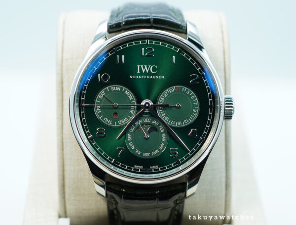 IWC IW344207 PROTUGIESER PERPETUAL CALENDAR 42 GREEN DIAL 2023 COMPLETE SET