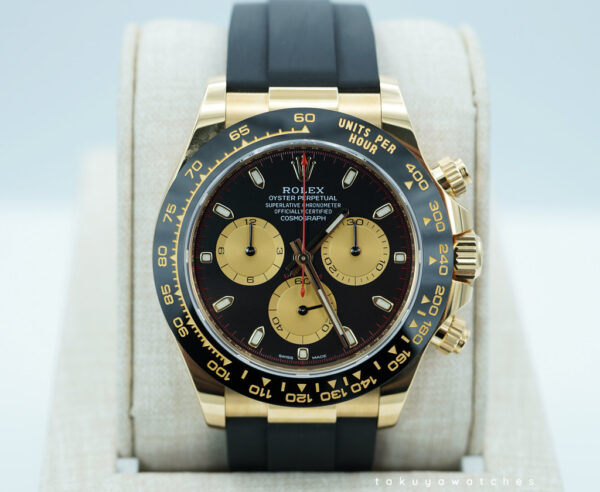 Rolex 116518LN DAYTONA YELLOW GOLD PAUL NEWMAN DIAL OYSTERFLEX 2023 FULL SET