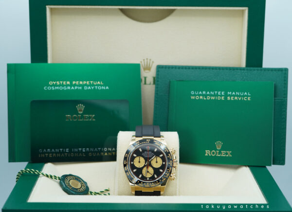 Rolex 116518LN DAYTONA YELLOW GOLD PAUL NEWMAN DIAL OYSTERFLEX 2023 FULL SET - Image 2