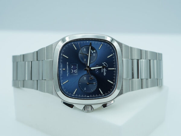 Glashutte ORIGINAL SEVENTIES CHRONOGRAPH PANORAMA DATE BLUE DIAL 2024 FULL SET - Image 9