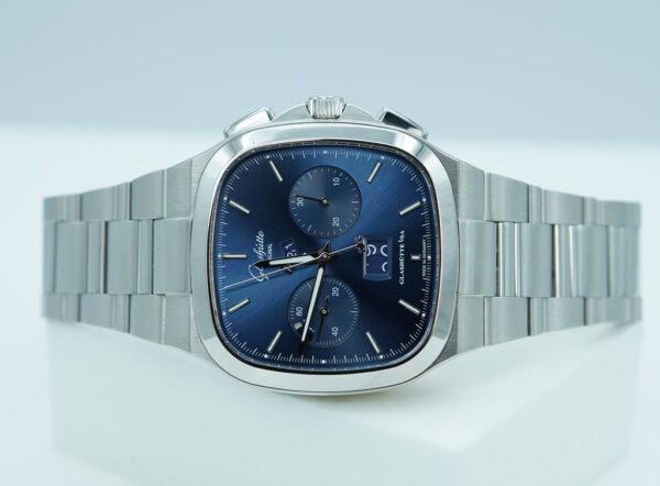 Glashutte ORIGINAL SEVENTIES CHRONOGRAPH PANORAMA DATE BLUE DIAL 2024 FULL SET - Image 10