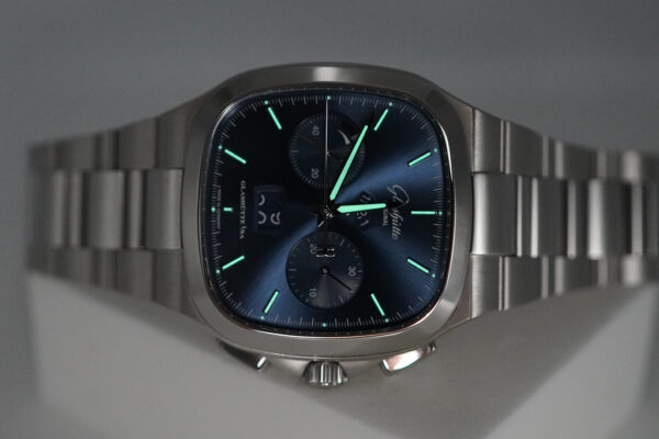 Glashutte ORIGINAL SEVENTIES CHRONOGRAPH PANORAMA DATE BLUE DIAL 2024 FULL SET - Image 11