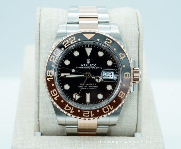 Rolex 126711CHNR GMT MASTER 2 18K ROSE GOLD STEEL ROOTBEER 2019 COMPLETE SET