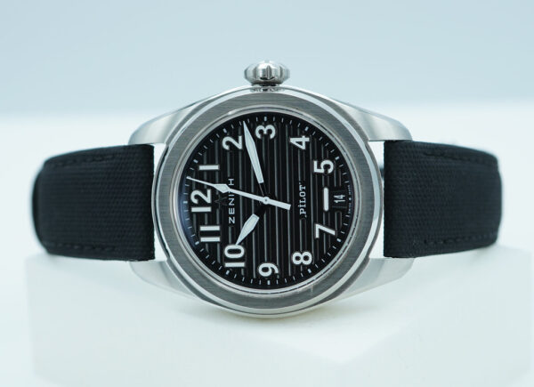 Zenith PILOT STEEL AUTOMATIC BLACK DIAL 40MM 2024 WARRANTY FULL SET - Image 10