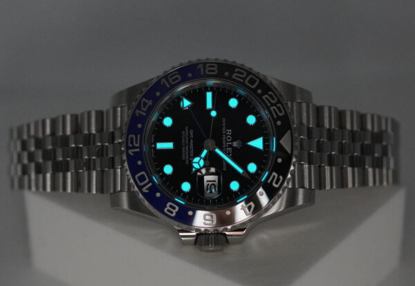 Rolex 126710BLNR GMT MASTER 2 BLACK BLUE BEZEL JUBILEE 2023 FULL SET - Image 11