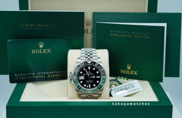 BRAND NEW Rolex 126720VTNR GMT MASTER 2 LEFTY BLACK GREEN SPRITE JUBILEE 2024 FULL SET - Image 2