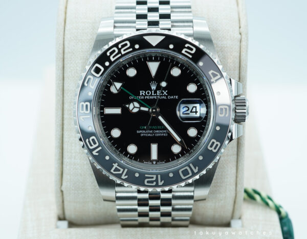 BRAND NEW Rolex 126710GRNR GMT MASTER 2 BLACK GREY BEZEL JUBILEE BAND 2024 FULL SET