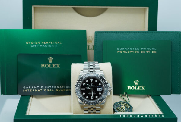 BRAND NEW Rolex 126710GRNR GMT MASTER 2 BLACK GREY BEZEL JUBILEE BAND 2024 FULL SET - Image 2