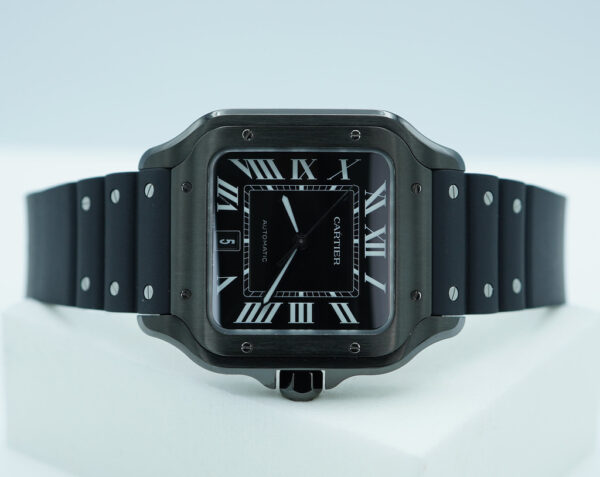 Cartier SANTOS DE CARTIER LARGE MODEL BLACK ADLC AUTOMATIC 2024 FULL SET - Image 10